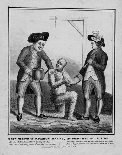Une nouvelle méthode de fabrication de macaroni, pratiquée à Boston, vers 1836 - American School