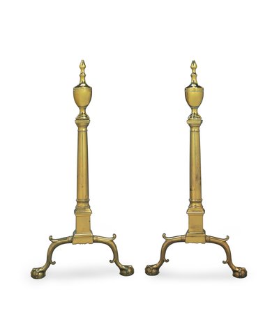 Une paire de chenets Chippendale, Philadelphie ou New York, 1780-1800 - American School