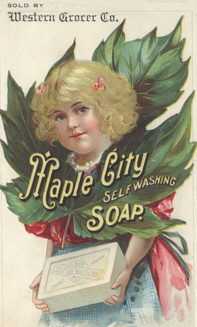 Publicité pour le savon auto-lavant Maple City, c.1880 - American School