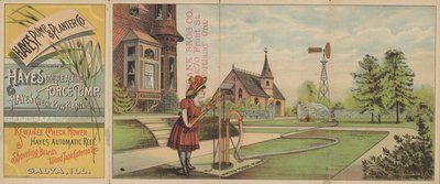 Publicité pour la Hayes Pump and Planter Company - American School