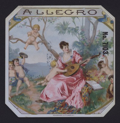 Allegro, étiquette de cigare - American School
