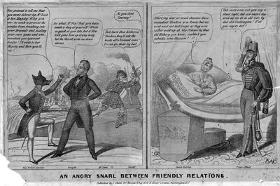 Une querelle entre relations amicales, publié par J. Childs, New York et Washington D.C, vers 1838-1840 - American School