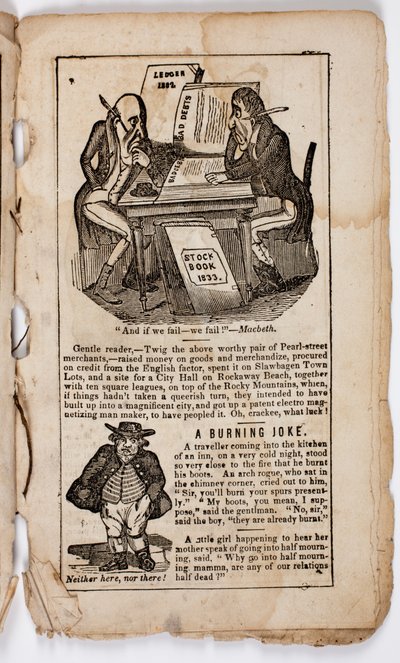 Et si nous échouons - nous échouons ! Macbeth, page 7 de Eltons Comic All-my-nack, 1838 - American School