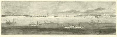 Flotte de blocus au large de Wilmington, Old Inlet, octobre 1864 - American School