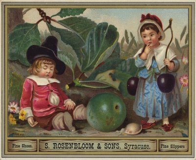 Garçon endormi après avoir trop mangé de fruits - American School