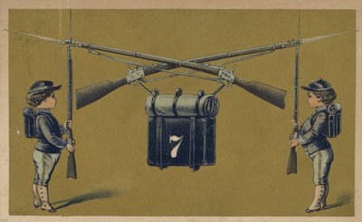 Garçons soldats avec des fusils - American School