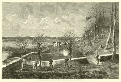 Capture des ouvrages confédérés à la Maison Blanche, sur Lookout Mountain, novembre 1863 - American School