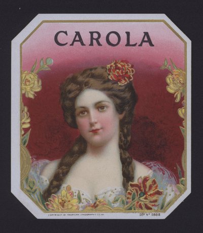 Carola, étiquette de cigare - American School