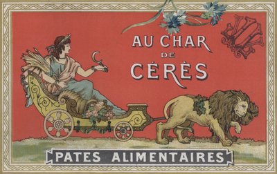 Cérès dans un chariot tiré par des lions - American School