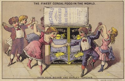 Enfants dansant autour de paquets de céréales - American School