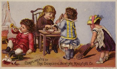 Enfants jouant et mangeant - American School