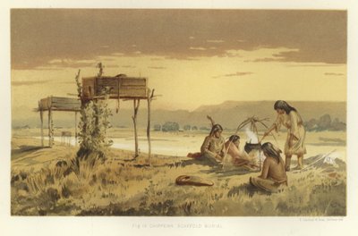Enterrement sur échafaud Chippewa - American School