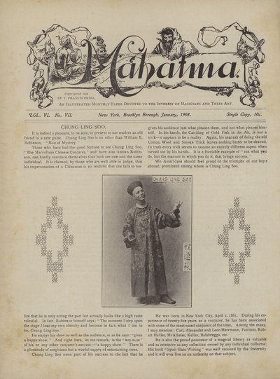 Chung Ling Soo, alias William E Robinson, homme de mystère (lithographie) - American School