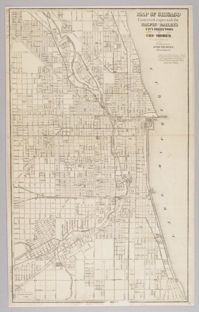 Carte de la ville de Chicago - American School