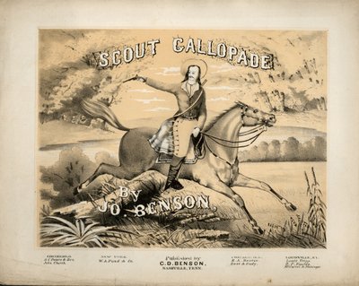 Couverture de la partition pour Scout Gallopade, par Jo. Benson, publié par C.D. Benson, Nashville, Tennessee - American School