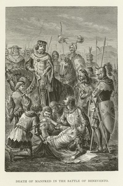 Mort de Manfred à la bataille de Bénévent - American School