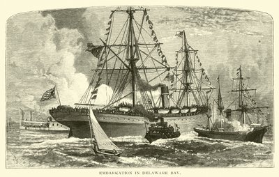 Embarquement dans la baie de Delaware - American School