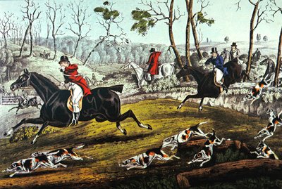 Chasse au renard, publié par N. Currer - American School