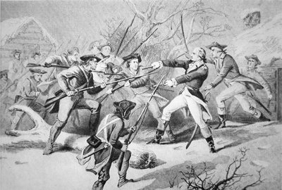 Le général Anthony Wayne tente de réprimer une mutinerie des troupes pennsylvaniennes de Morristown le jour de l
