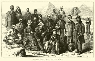 Le général Grant et son groupe en Égypte - American School