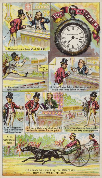 Gentleman achetant une montre - American School