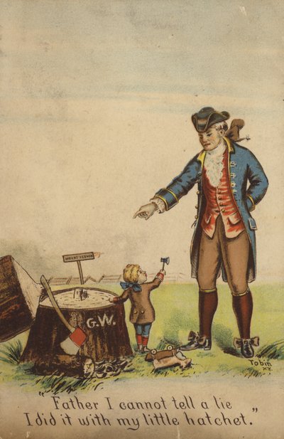 George Washington confessant à son père - American School