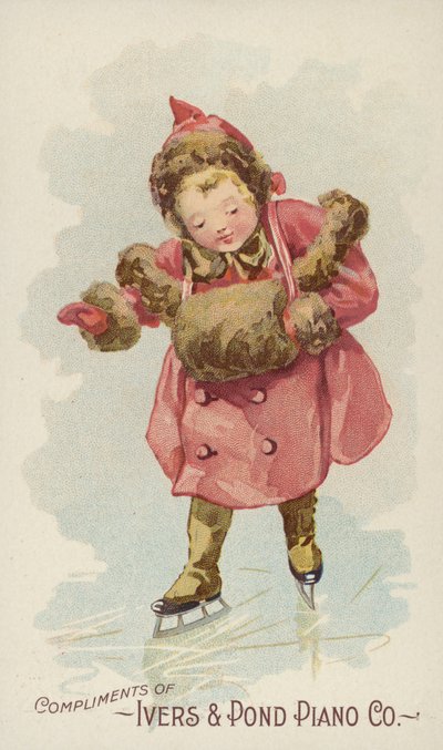 Fille patinant sur glace - American School
