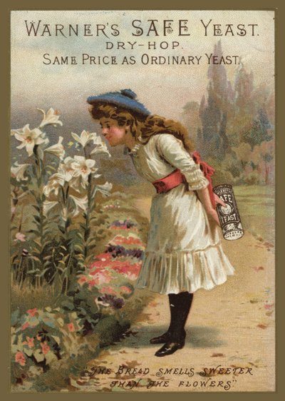 Fille sentant des lys tenant de la levure - American School