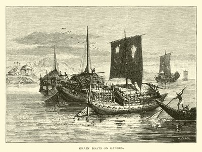 Bateaux de grains sur le Gange - American School