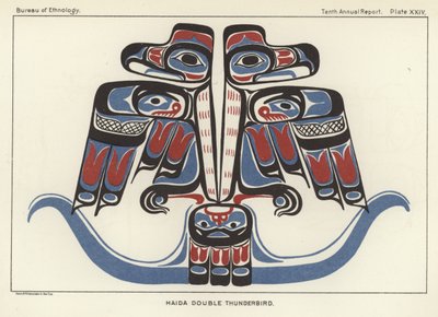 Double oiseau-tonnerre Haida - American School