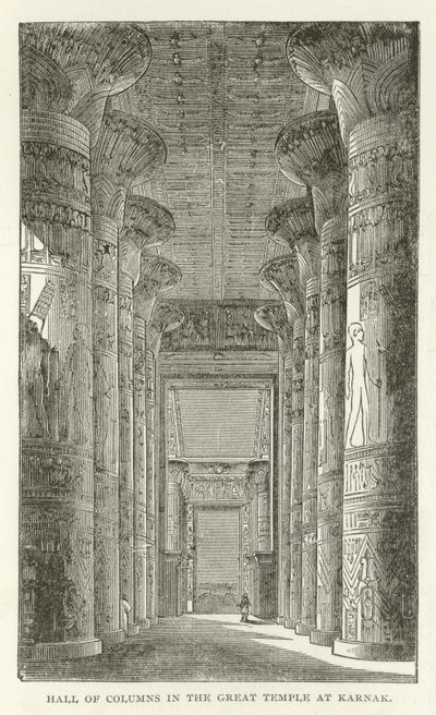 Salle des colonnes dans le Grand Temple de Karnak - American School