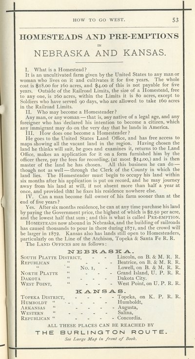 Maisons et préemptions, 1872 - American School