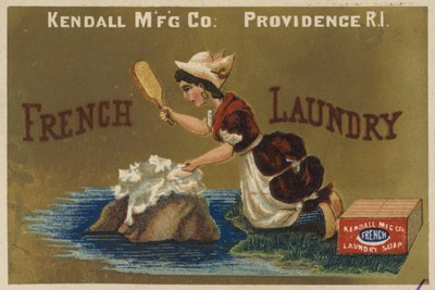 Dame battant le linge - American School
