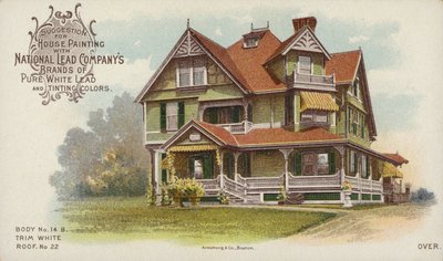 Grande maison individuelle, publicité pour la peinture de maison - American School