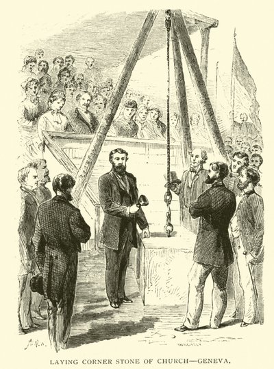 Pose de la première pierre de l