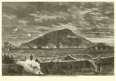 Lookout Mountain, depuis les ouvrages fédéraux sur Chattanooga Creek, novembre 1863 - American School