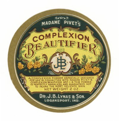 Étiquette de Beautifiant pour le teint de Madame Pivets - American School