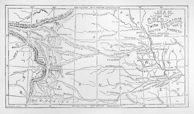 Carte de la région aurifère, publiée dans The Weekly - American School