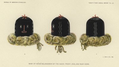 Masque de Hehea (blunderer) du nadir (litho couleur) - American School