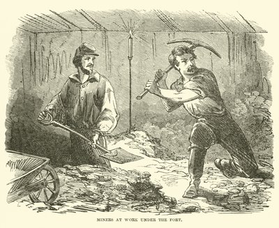 Mineurs au travail sous le fort, juin 1863 - American School