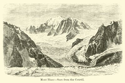 Mont Blanc, vu depuis le Courtil - American School