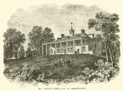 Mount Vernon, la demeure de Washington (gravure) - American School