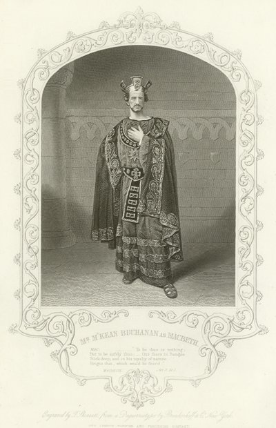 M. MKean Buchanan comme Macbeth, Acte III, scène i - American School