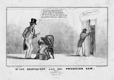 M. van Shuffleton et son médecin Sam, vers 1836 - American School
