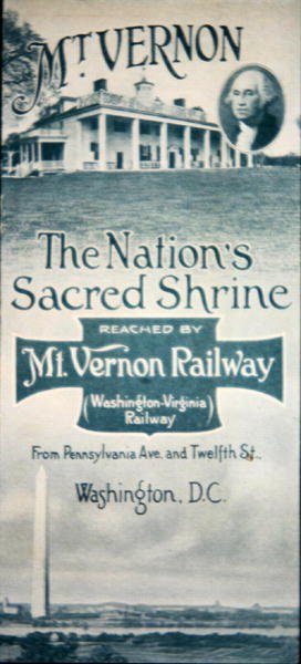 Dépliant publicitaire du chemin de fer Mt. Vernon - American School