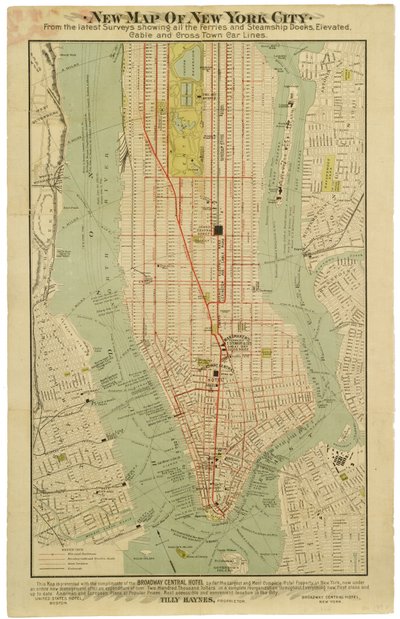 Nouvelle carte de la ville de New York d