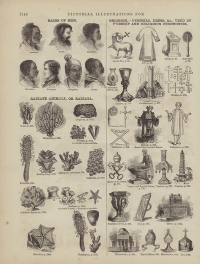 Page du dictionnaire complet de Webster (George Bell) - American School