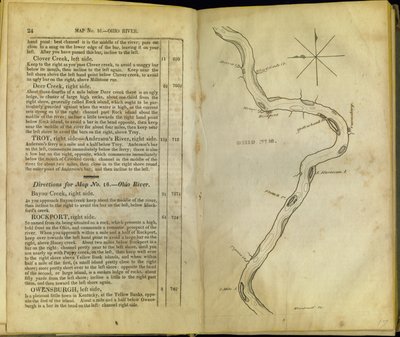 Pages de The Western Pilot..., par Samuel Cummings, publié par G. Conclin, Cincinnati, 1847 - American School