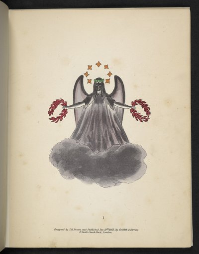Planche 1. Un ange sombre. Spectropia; ou, Surprenantes illusions spectrales montrant des fantômes partout, et de n
