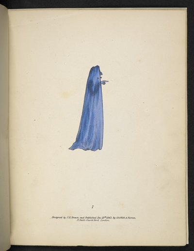 Planche 7. Un fantôme en bleu. Spectropia; ou, Surprenantes illusions spectrales montrant des fantômes partout, et de n